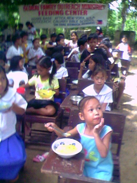 Children worshipping